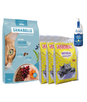 Sanabelle Life KITTEN 8kg + Lašišų aliejus 500ml + Kraikas AMORA Baby Pudra balta 15L x 3 Sanabelle Life KITTEN 8kg + Lašišų aliejus 500ml + Kraikas AMORA Baby Pudra balta 15L x 3