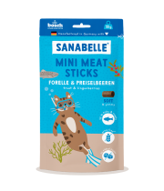 Sanabelle skanėstas katėms Mini lazdelės upėtakis ir spanguolės 55g Sanabelle skanėstas katėms Mini lazdelės upėtakis ir spanguolės 55g